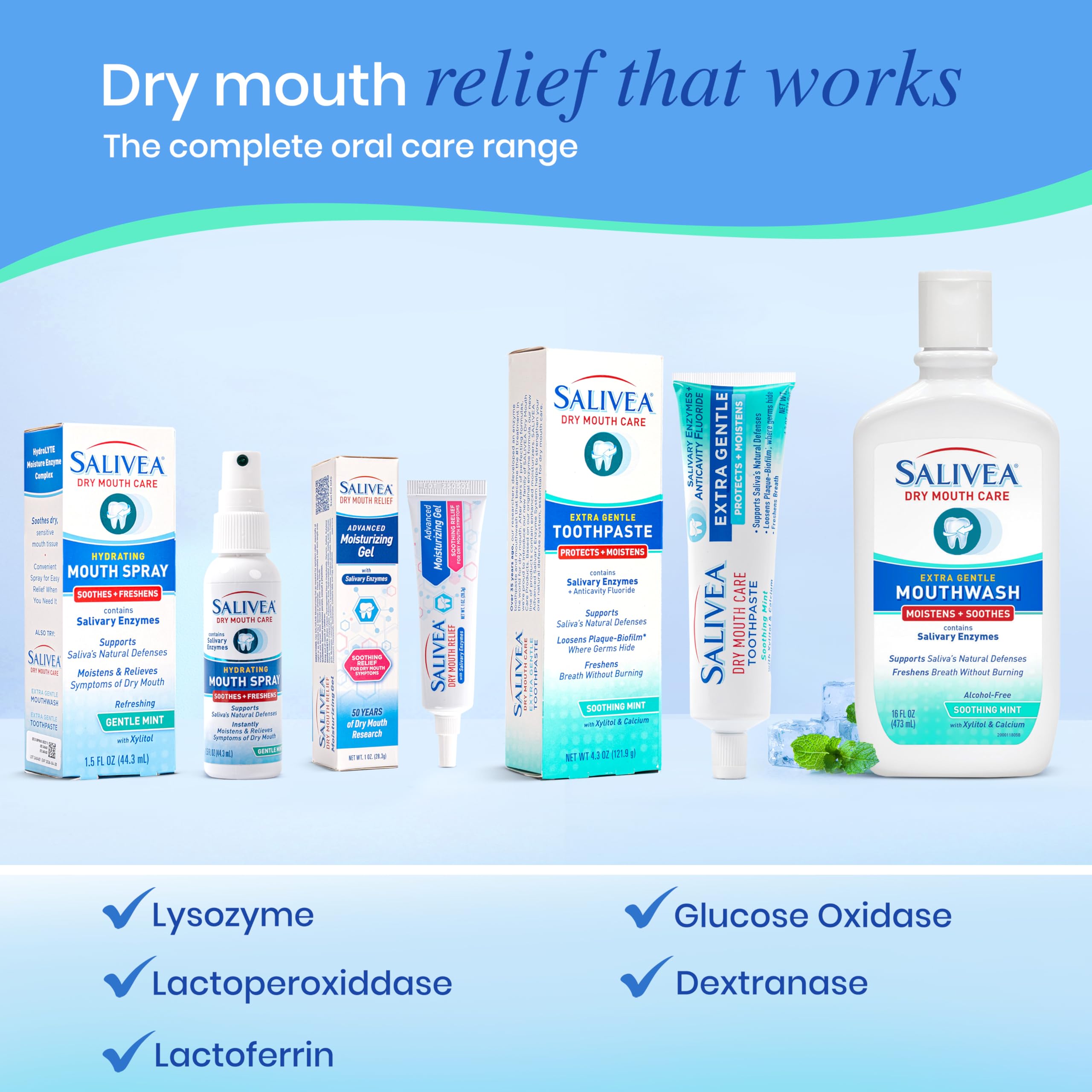 SALIVEA usage quotidien pour bouche sèche améliore le confort buccal tout au long de la journée.