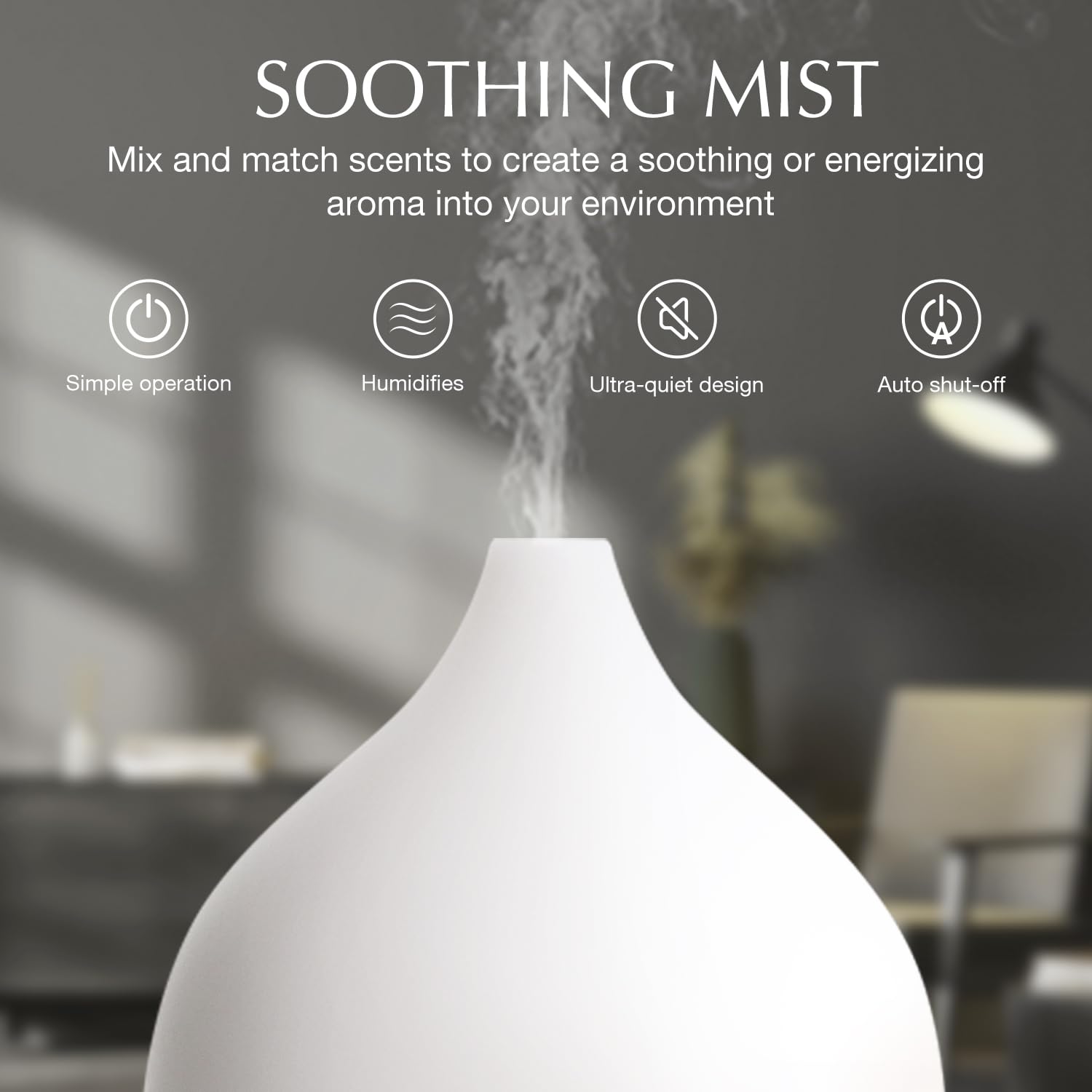 Diffuseur SALKING avec éclairage chaud pour créer une ambiance apaisante.