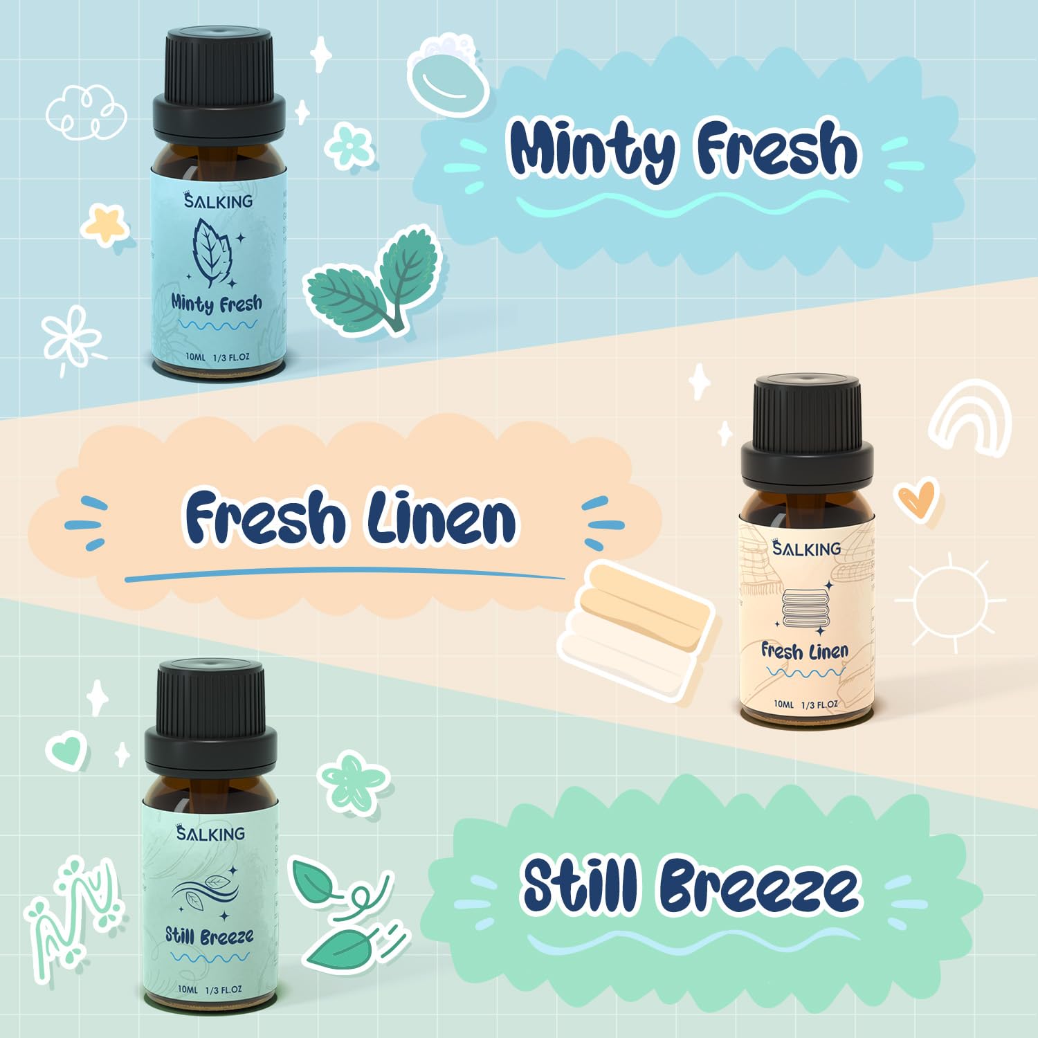 SALKIN parfum-lavage-linge-frais : parfum léger et agréable sur textiles