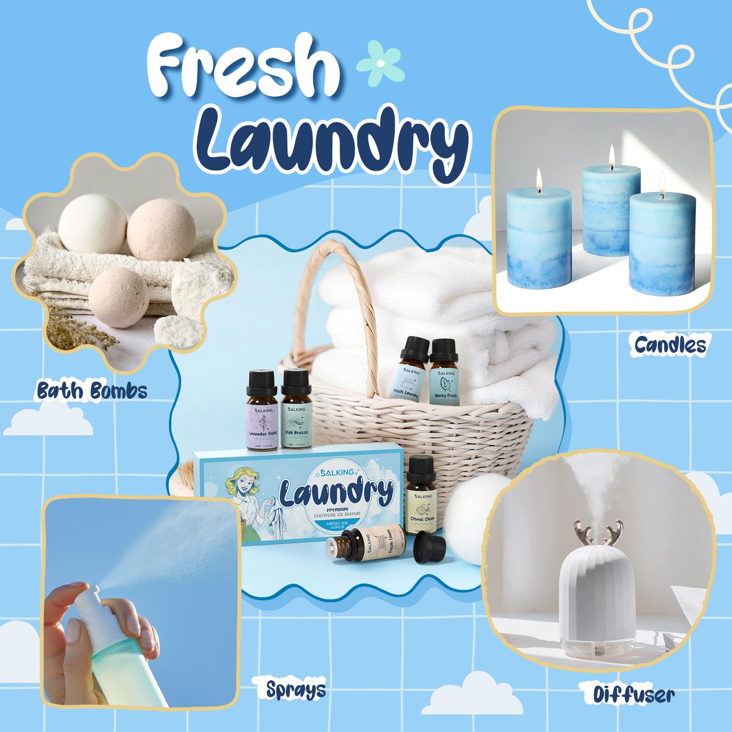 SALKIN parfum-menthe-fraiche : fraîcheur pour linge et pièce