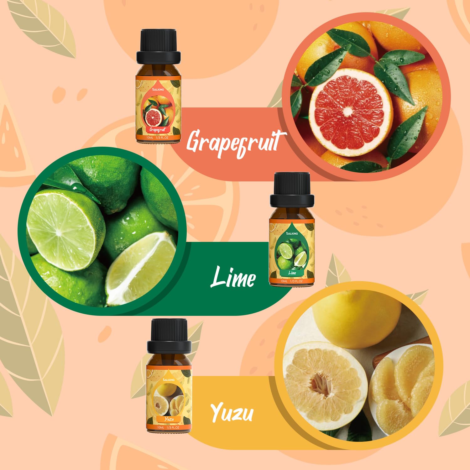SALKING Citrus Burst Pamplemousse : note vive pour une atmosphère estivale.