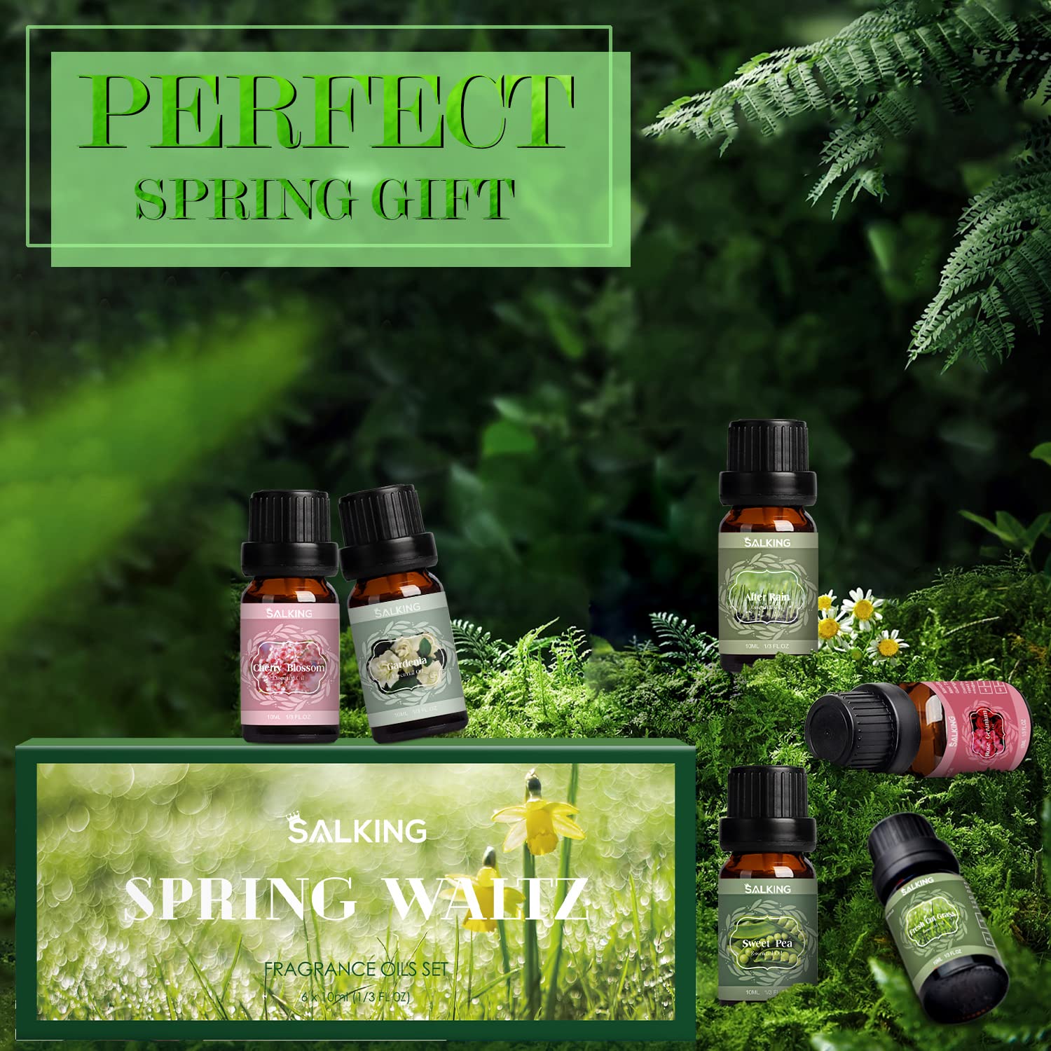 SALKING Coffret Printemps Fleur de Cerisier: parfum léger et romantique pour chambre