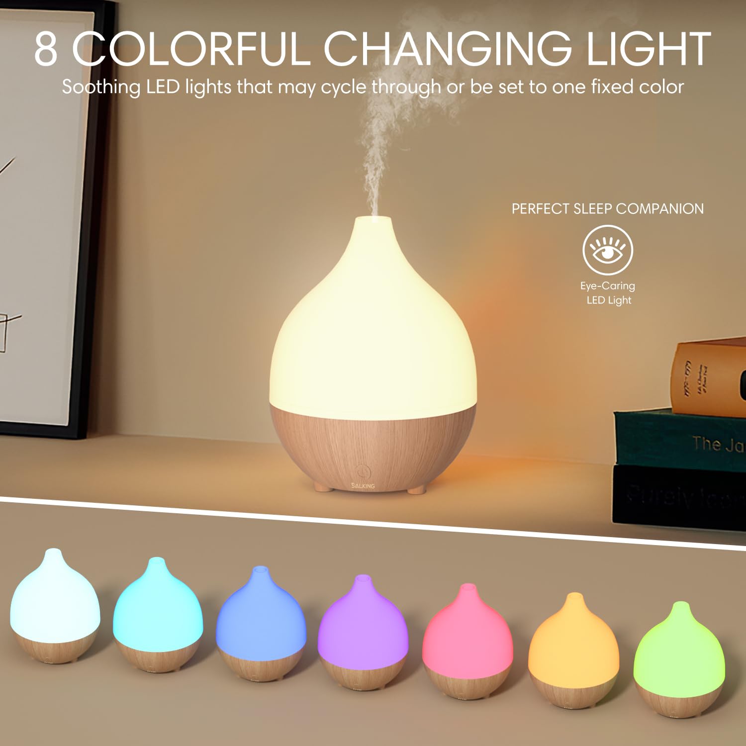 SALKING diffuseur-ultrasonique-compact-100ml, rituel rapide et zen au bureau.