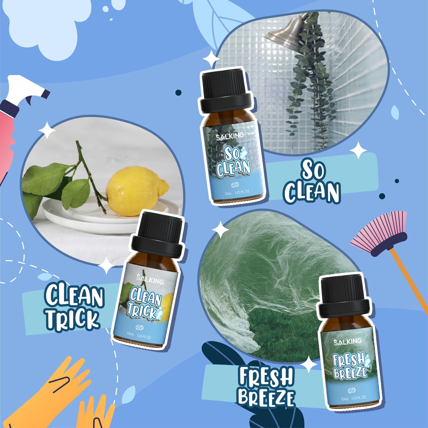 SALKING Clean Trick – capuchon et flacon sombre facilitent le rangement et l’usage.
