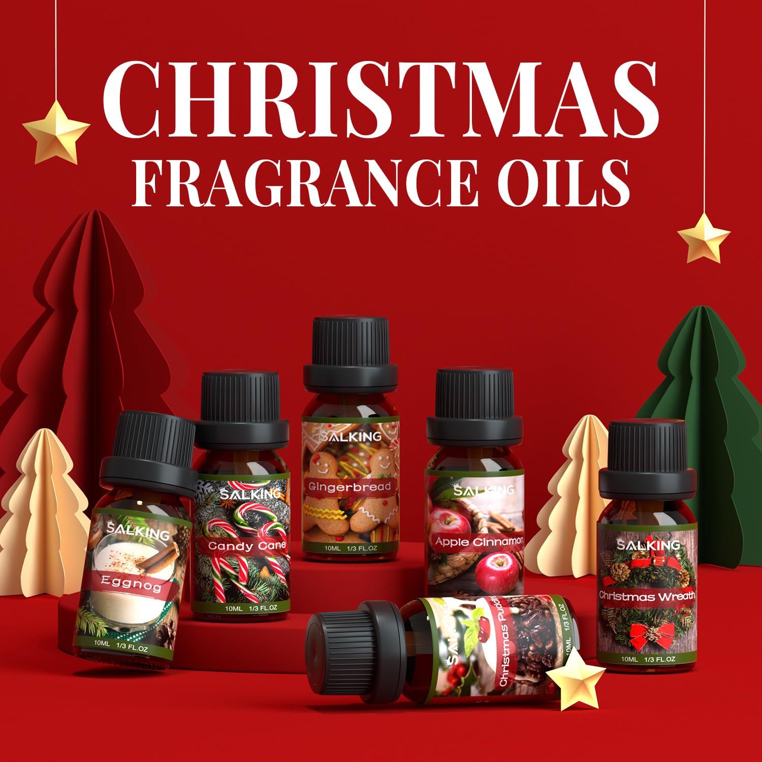 SALKING huile pomme cannelle en diffuseur, idéale pour une atmosphère festive.