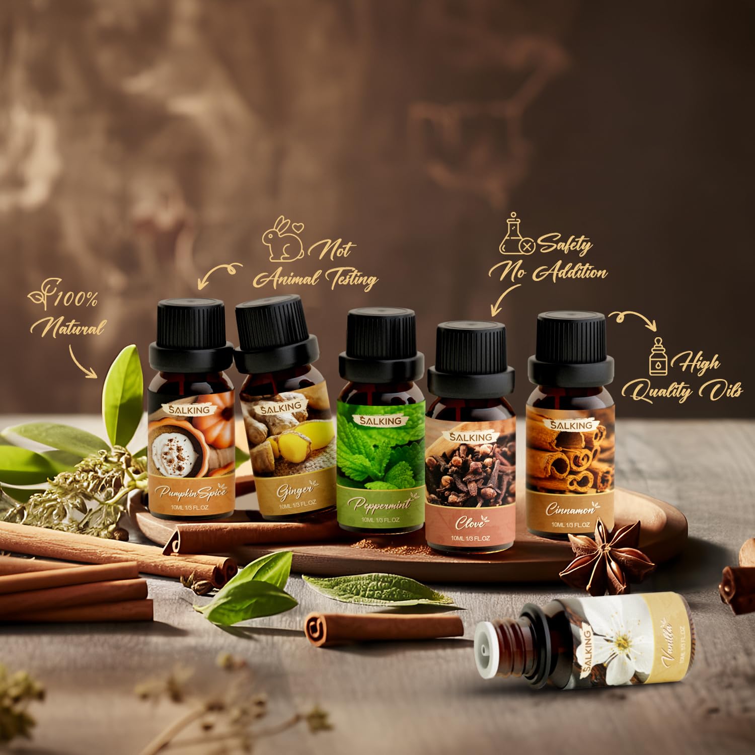 SALKING huile menthe-poivree: fraîcheur revigorante en diffusion