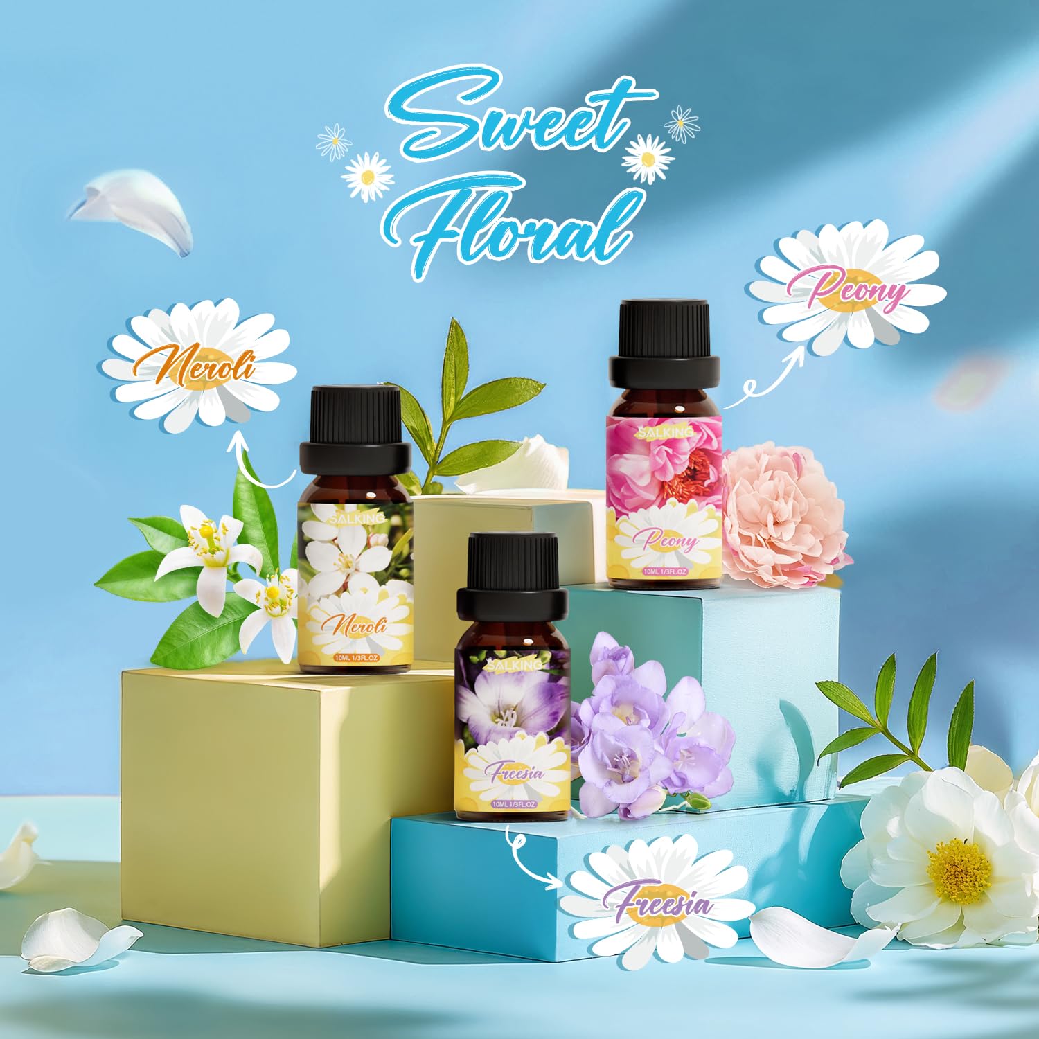 SALKING Chevrefeuille – flacon 10 ml, arôme frais pour diffusion en soirée.