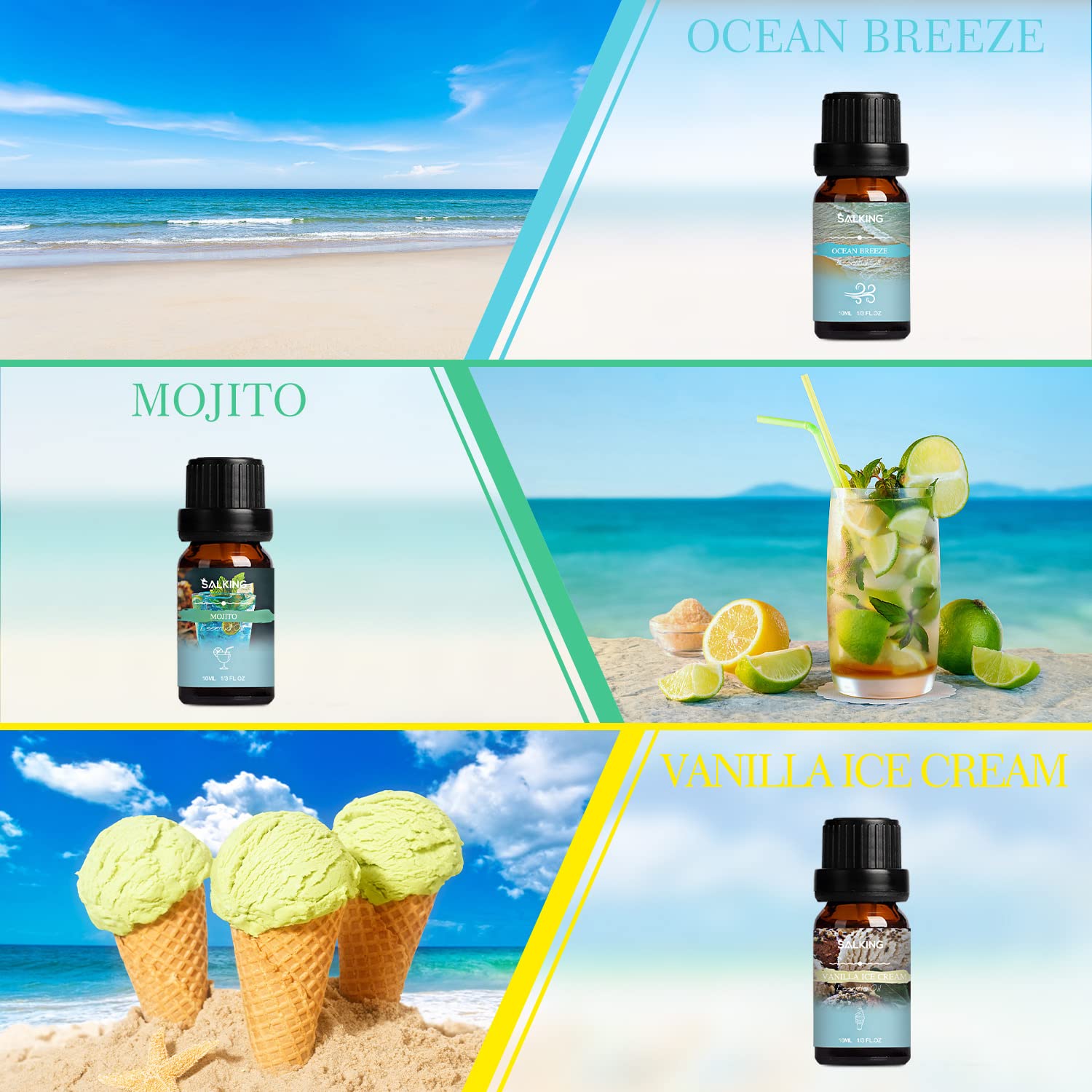SALKING Noix de Coco: arôme doux pour diffuseur et cosmétiques maison