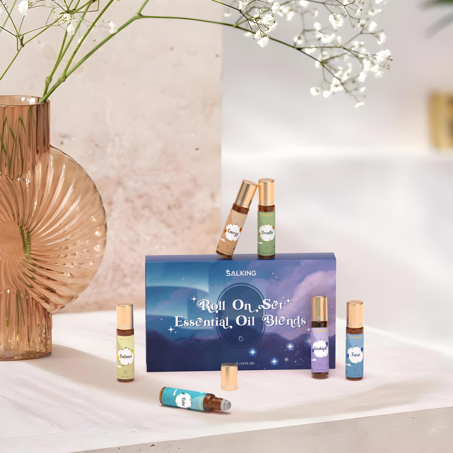 SALKING roll-on emballage compact prêt à offrir en cadeau.