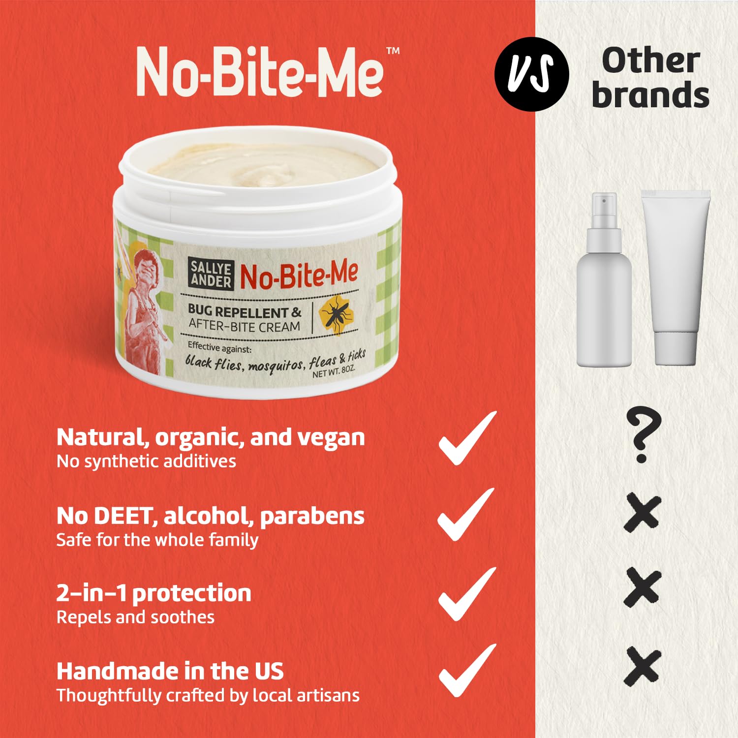 SALLYEANDER No Bite Me – sécurisé pour enfants et nourrissons, usage quotidien.