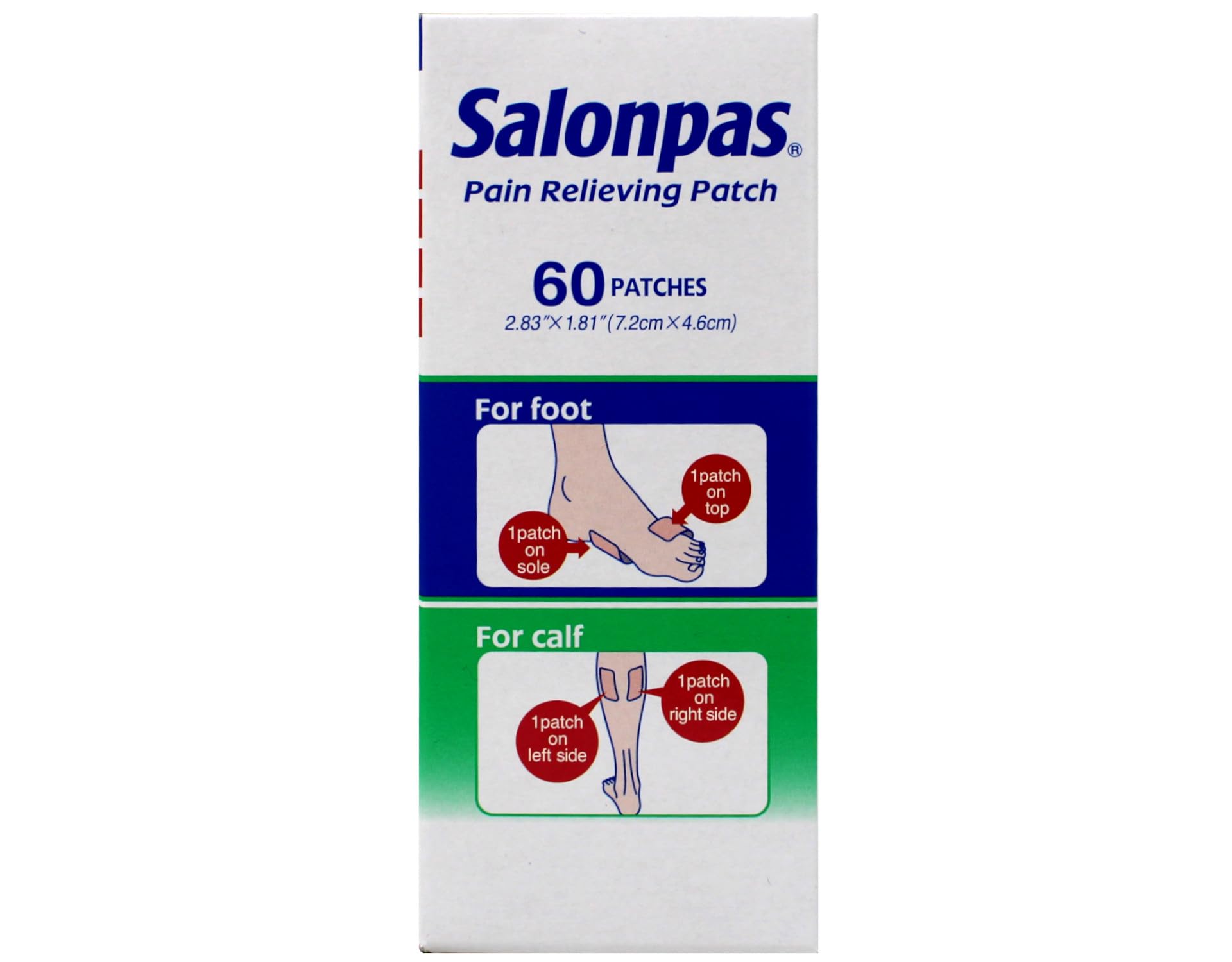 Enlevement facile patch Salonpas: retrait rapide sans residus.