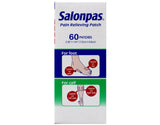 Enlevement facile patch Salonpas: retrait rapide sans residus.