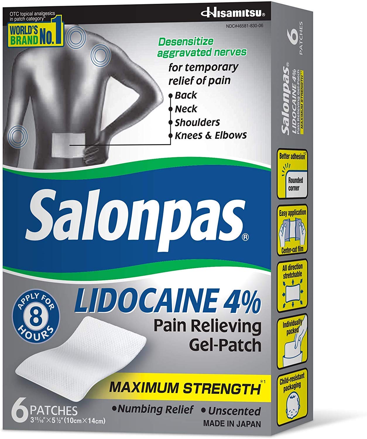 Salonpas lidocaïne patch-utilisation facile et rapide au quotidien