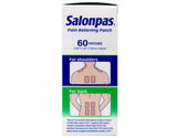 Pack Salonpas de 60 patchs: pratique et prêt a l'emploi.
