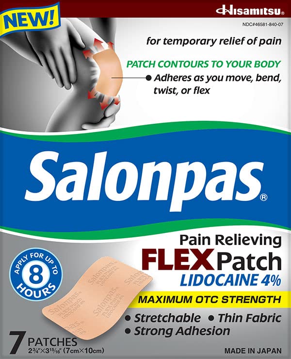 Patch Salonpas adhérence forte reste en place pendant l'effort.