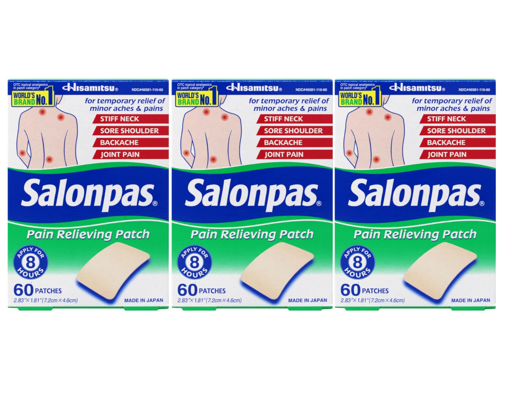 Patch Salonpas application epaule: soulagement discret des tensions.