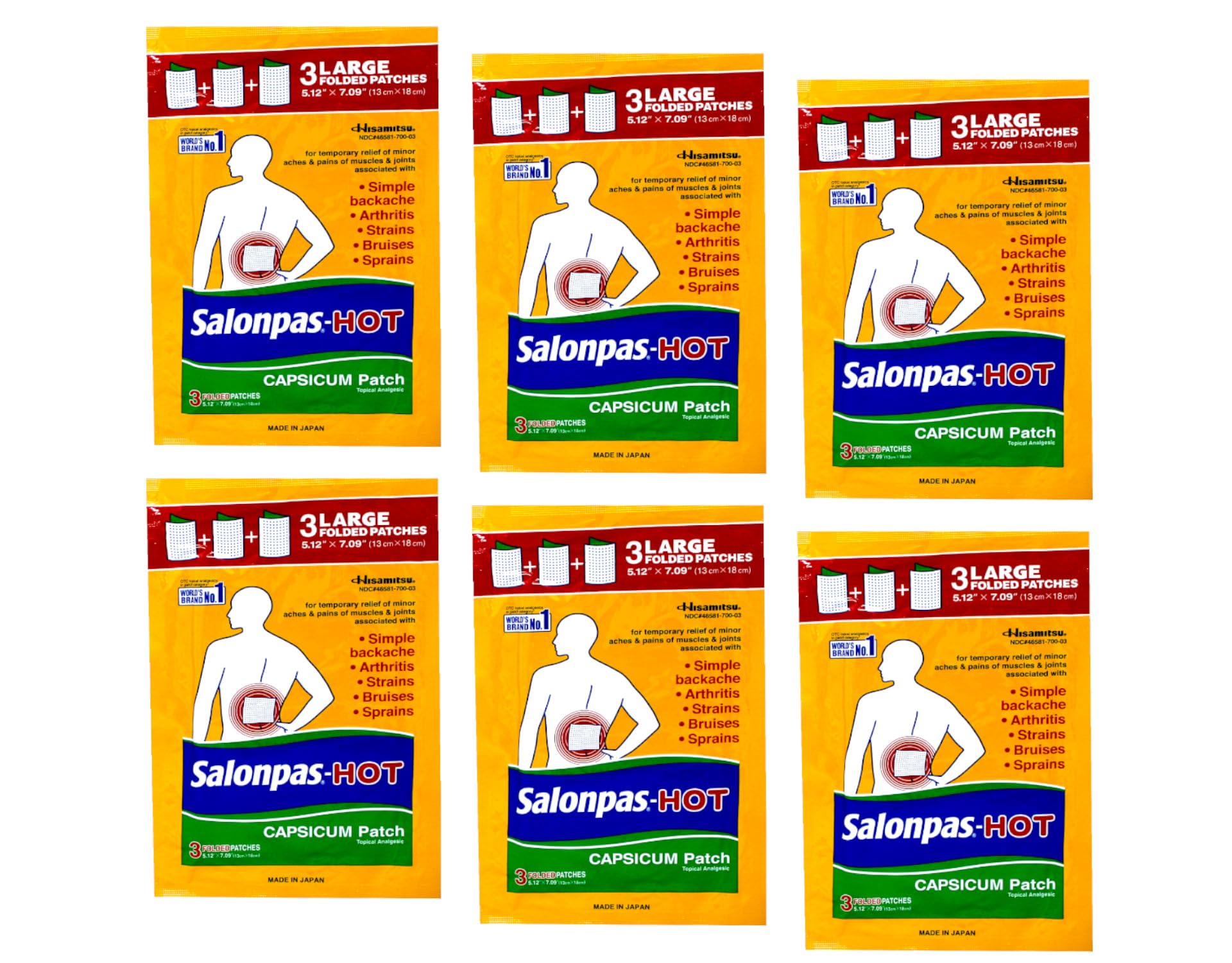Salonpas patch capsaïcine emballage facile à ouvrir pour démarrer rapidement.