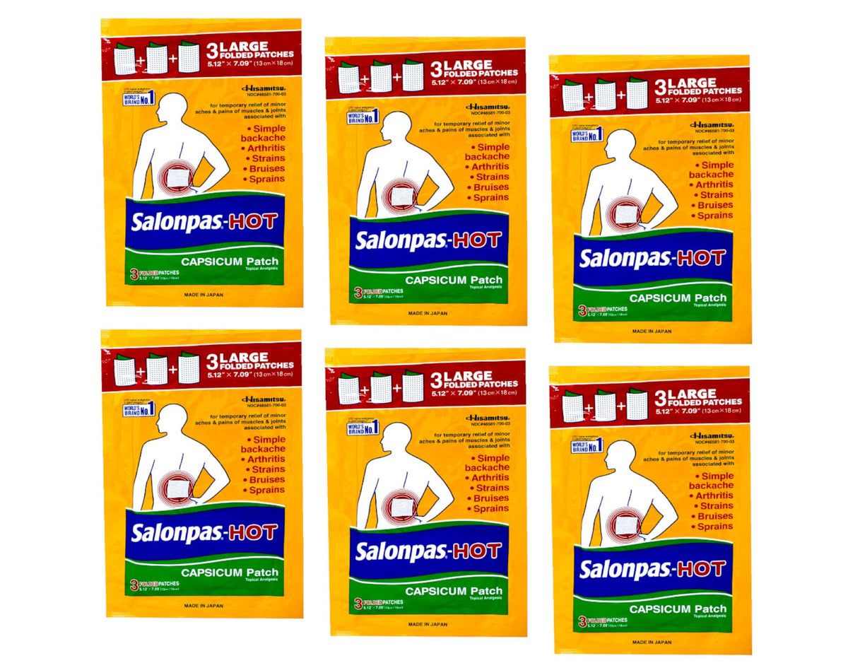 Salonpas patch capsaïcine emballage facile à ouvrir pour démarrer rapidement.