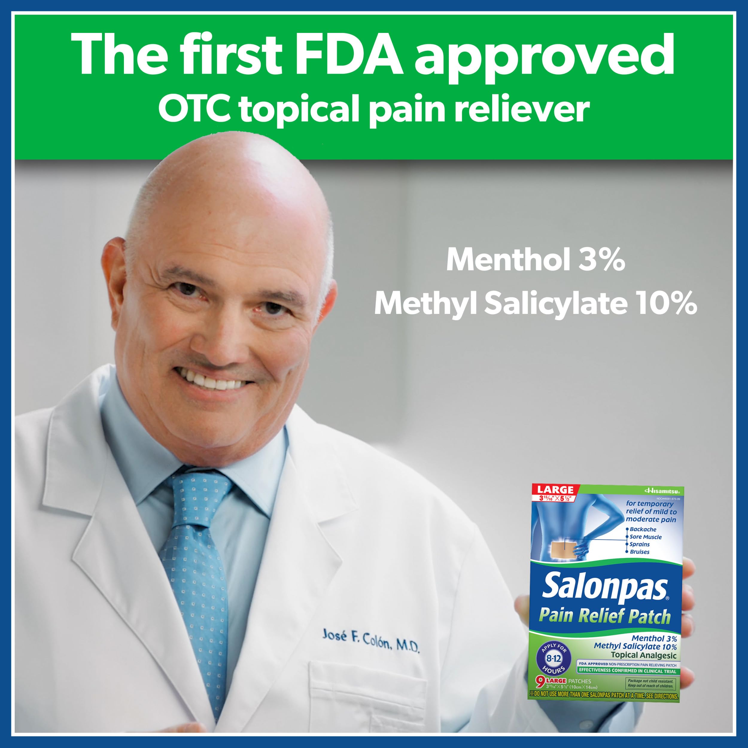Patch Salonpas coins-arrondis-flexible assure confort et adhérence.