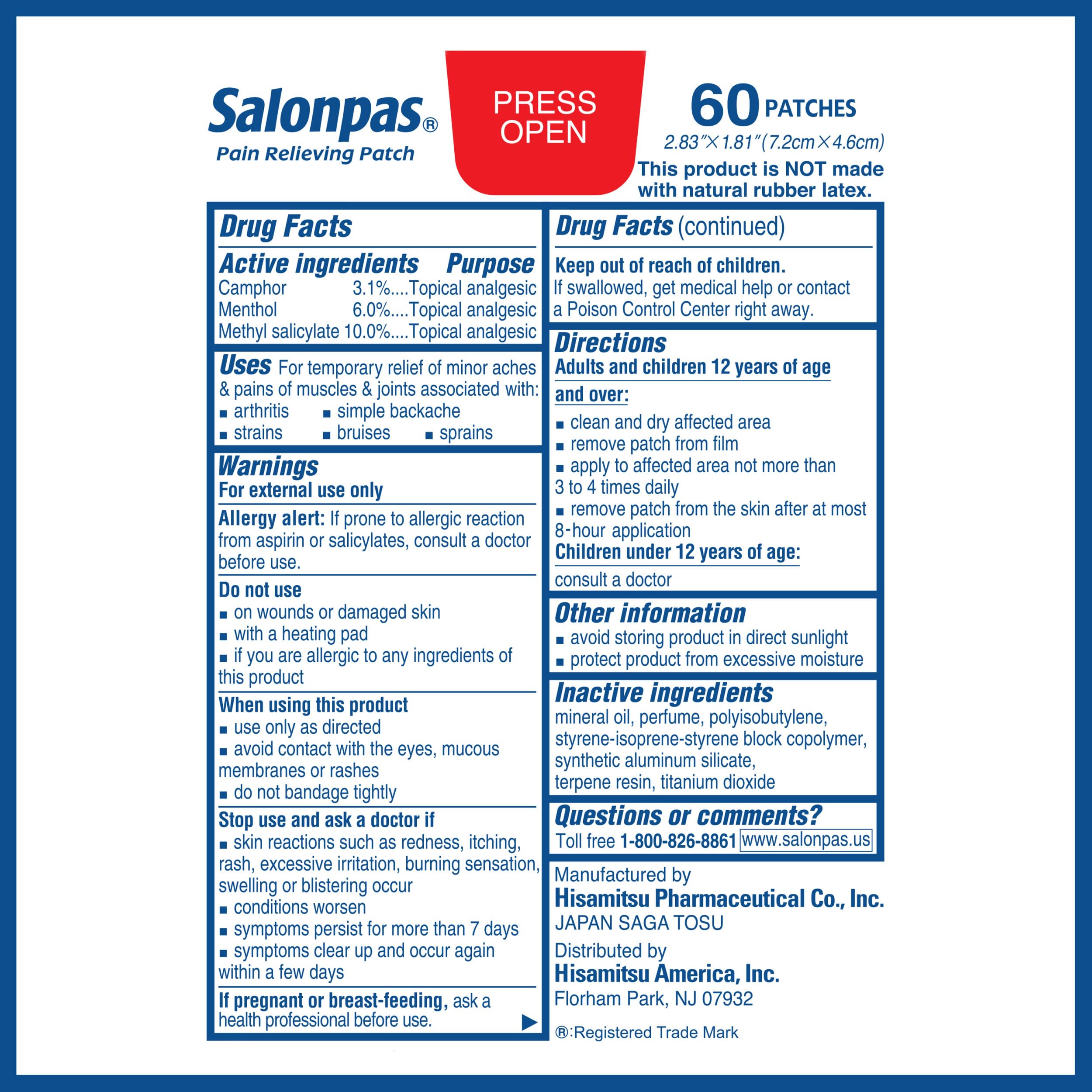 Salonpas patch-hanche : confort après l'effort et soulagement des tensions à la hanche.