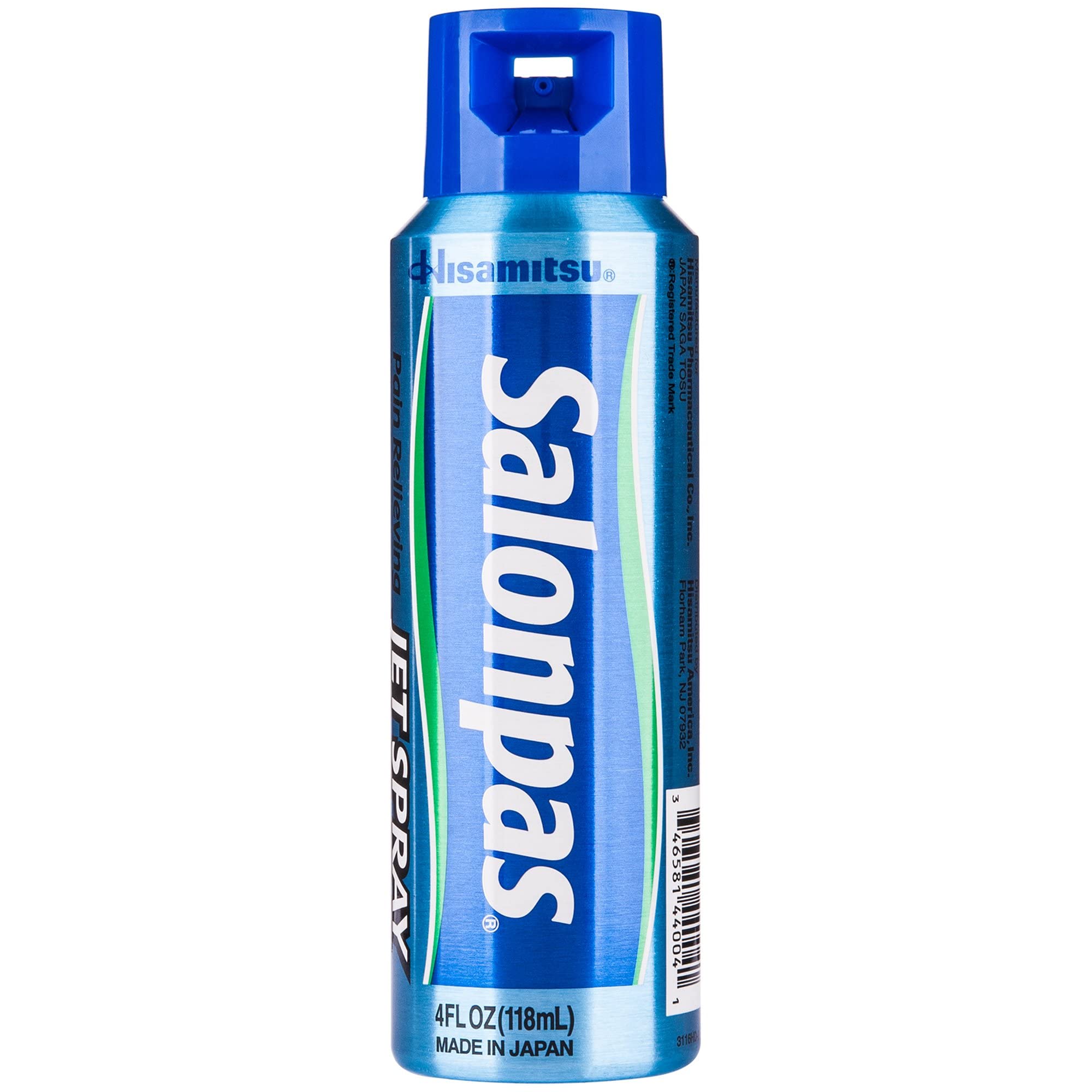 Salonpas pulvérisateur à jet, format transportable et compact.