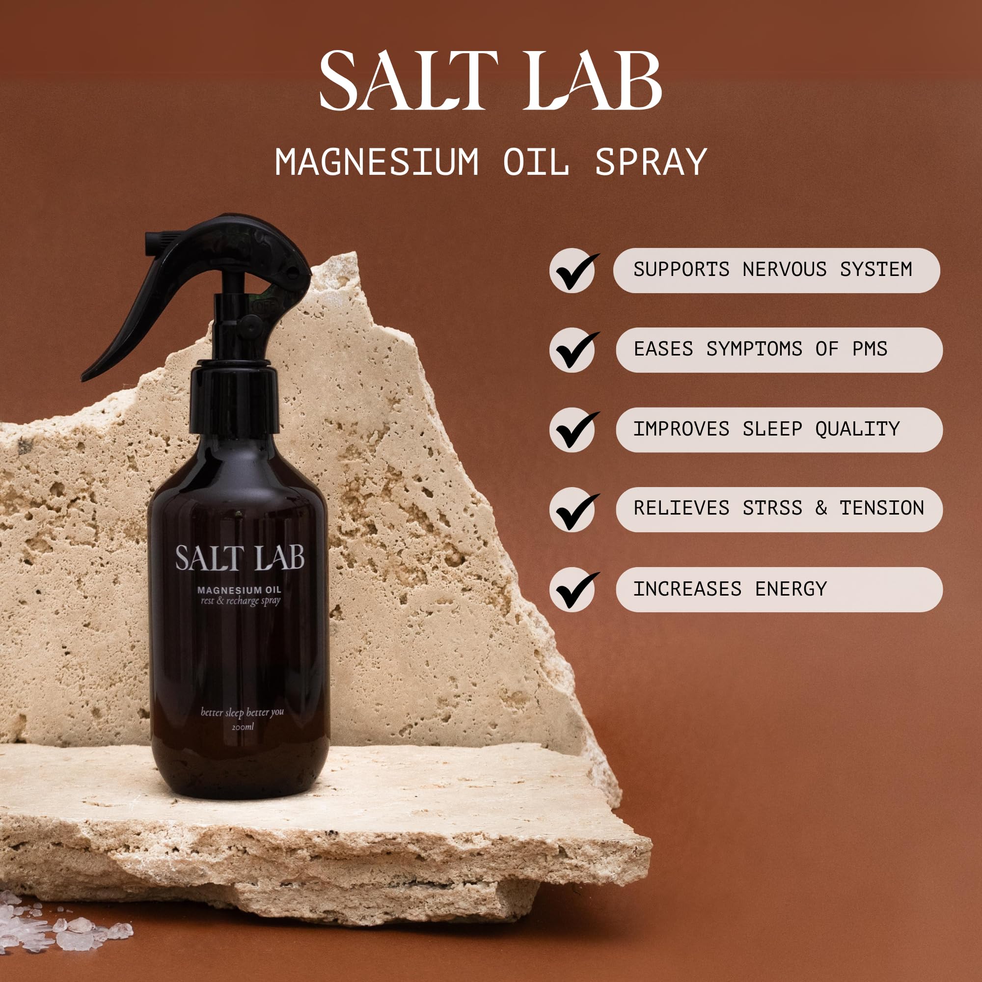 Salt Lab Magnésium Vaporisateur — formule sans parfum pour une utilisation neutre.
