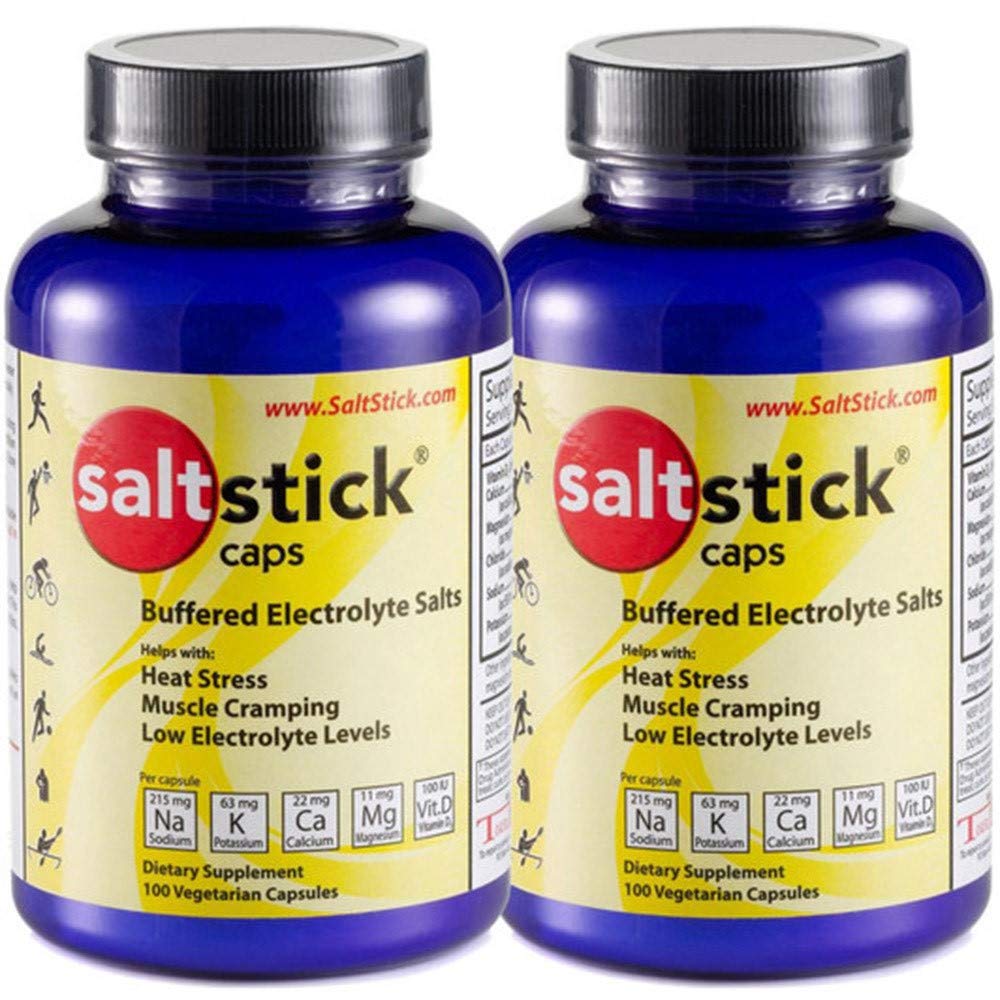 SaltStick Caps - Bouteille d'électrolytes pour soutenir l'hydratation lors d'efforts.