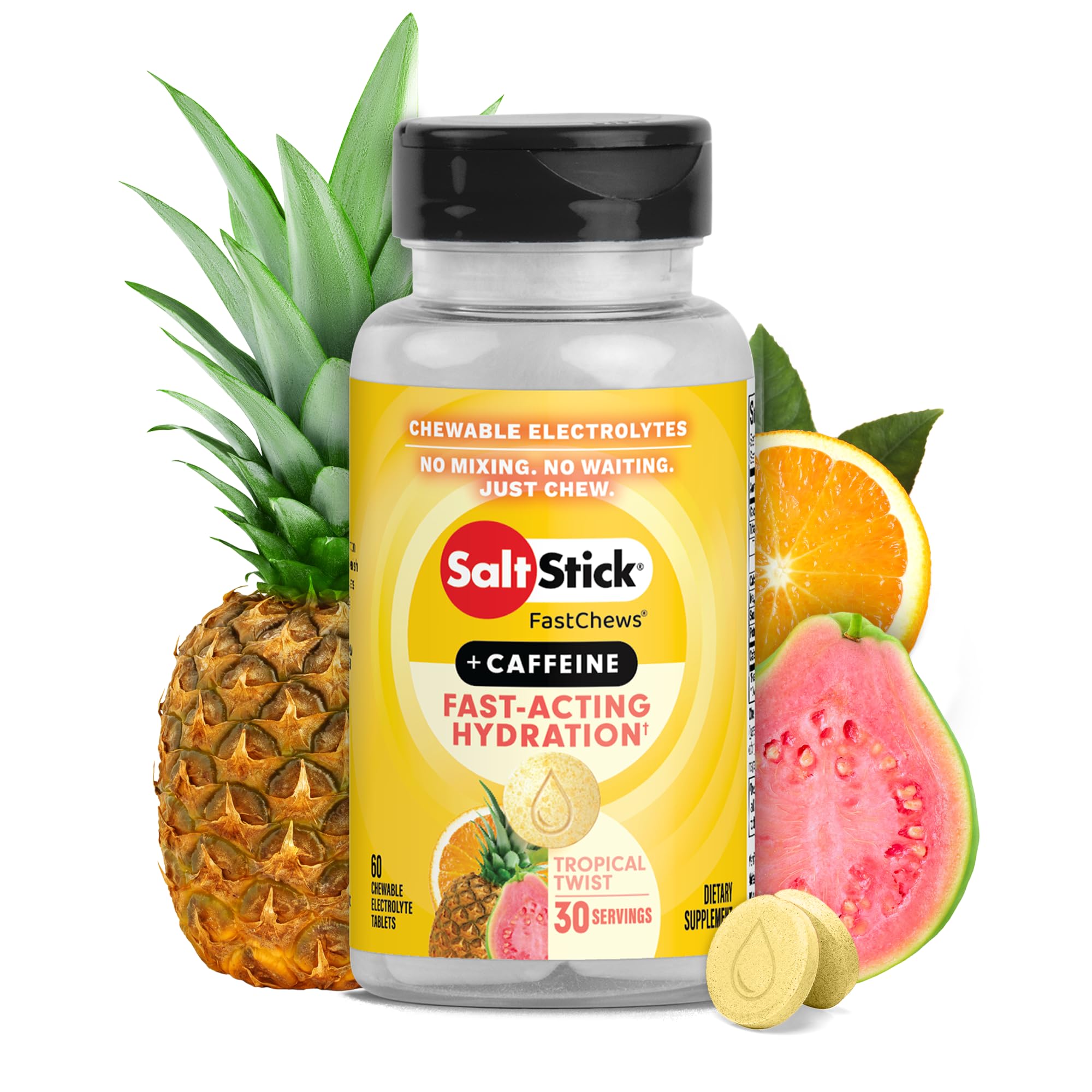 SaltStick FastChews emballage de 60 tablettes prêt à l'emploi pour l'hydratation.
