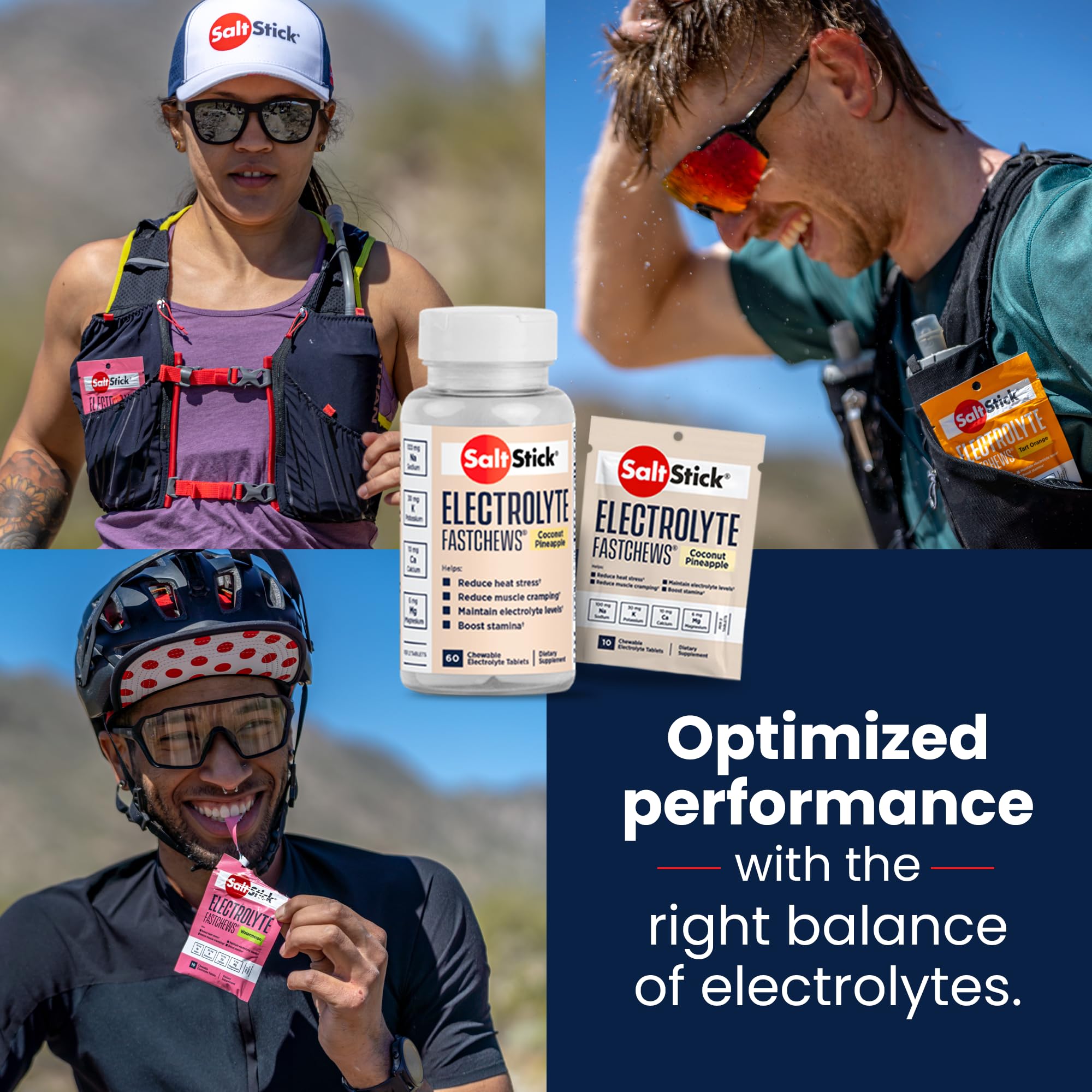 SaltStick FastChews paquet portable, pratique pour courses et randonnées.