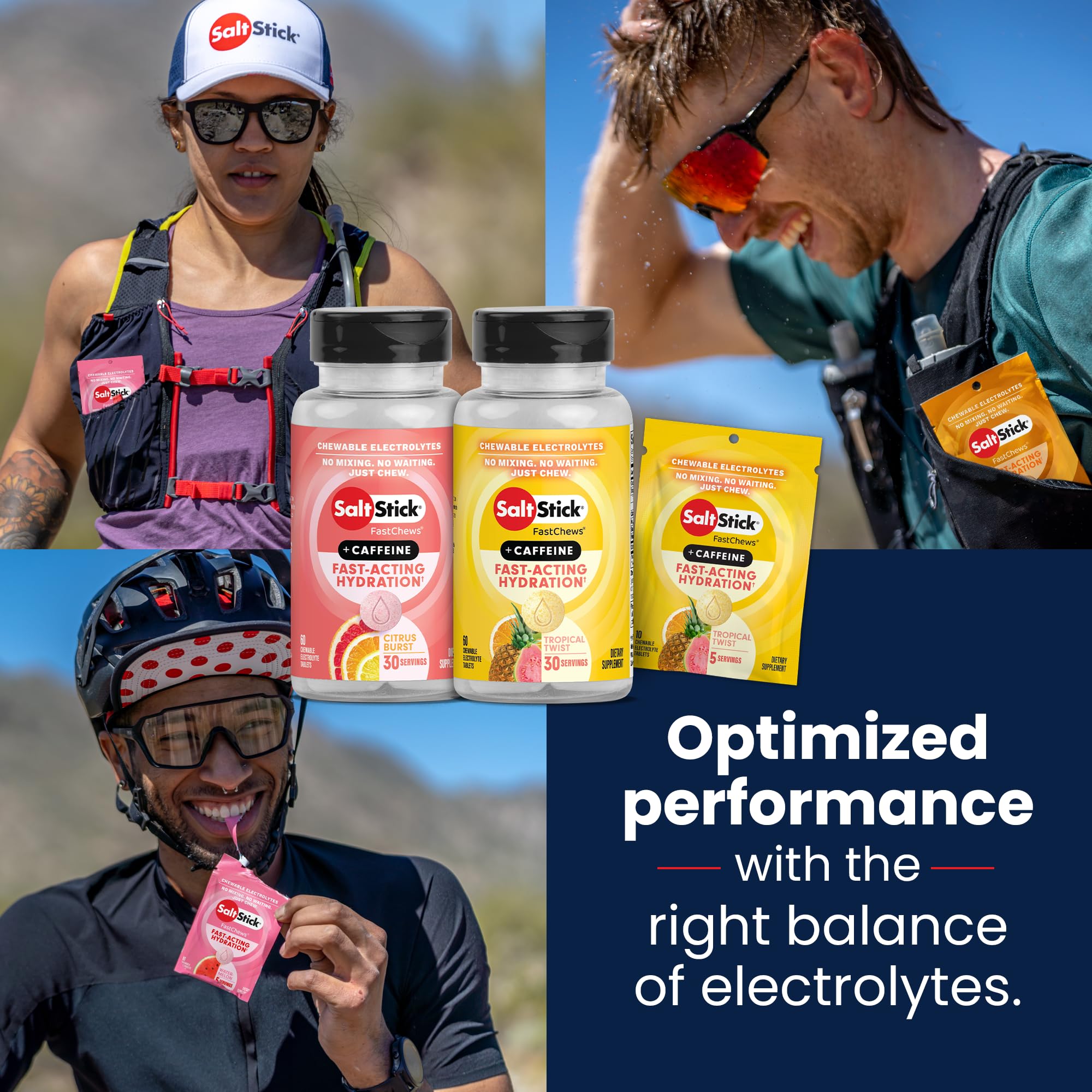 SaltStick FastChews aide l'endurance avec une hydratation pratique et efficace.