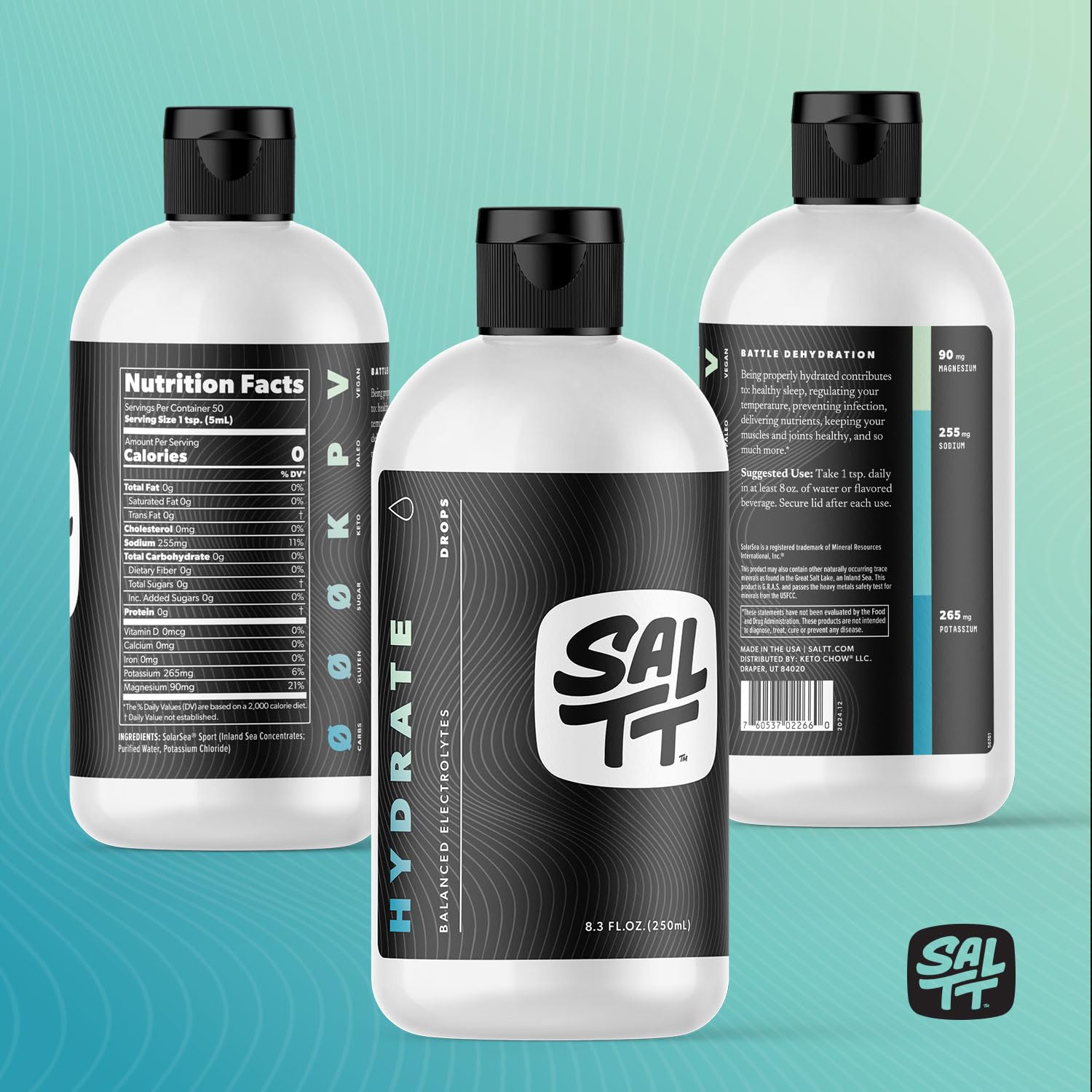Keto Chow SALTT Hydrate dosage simple pour boire plus d eau