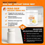 SaltWrap Mag R&R — étiquette FiberSMART indiquant l'apport en fibres pour digestion douce et absorption.