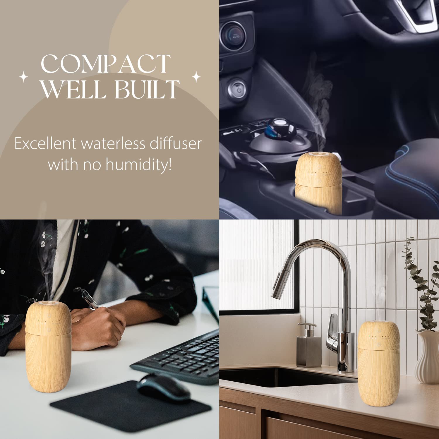 Design bois élégant du diffuseur Salubrito pour une ambiance chaleureuse