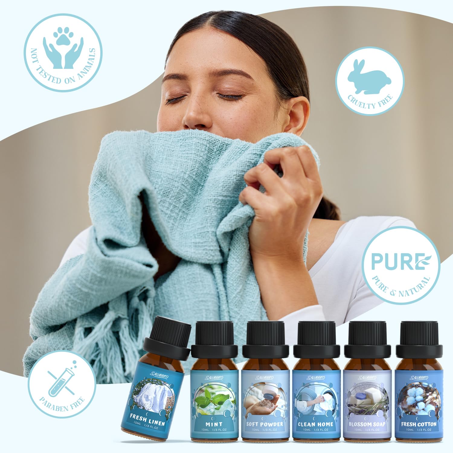 Salubrito huile coton frais pour diffusion et ambiance propre