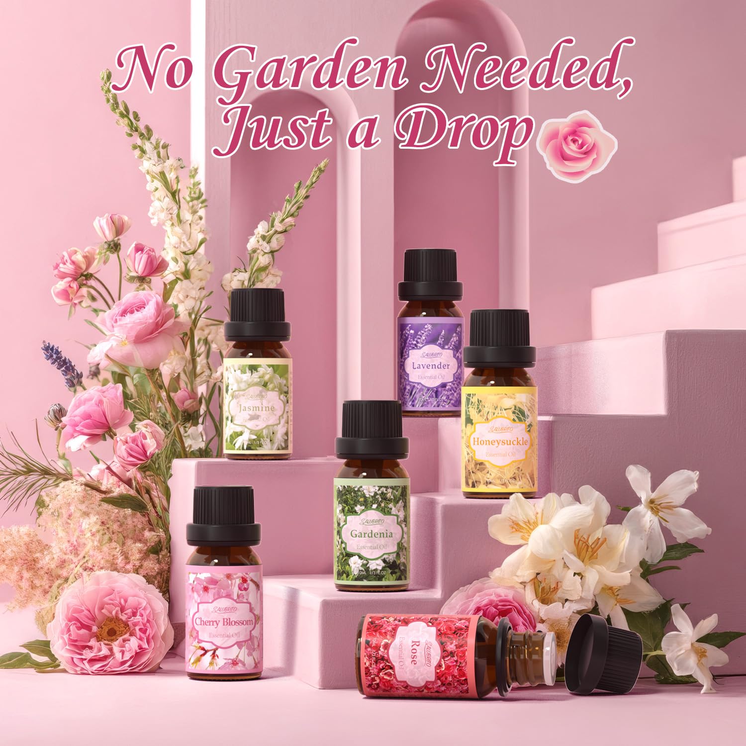 Coffret cadeau SALUBRITO huiles florales, idéal pour offrir une expérience sensorielle