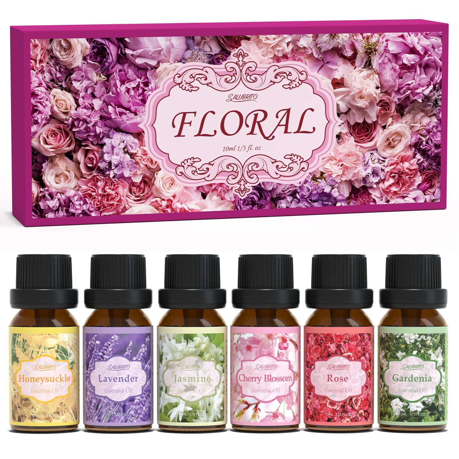 Salubrito huile jasmin pour diffuseur, ambiance florale apaisante et parfumée