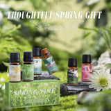 Salubrito huiles printemps rose-geranium, parfum vert et apaisant en intérieur.