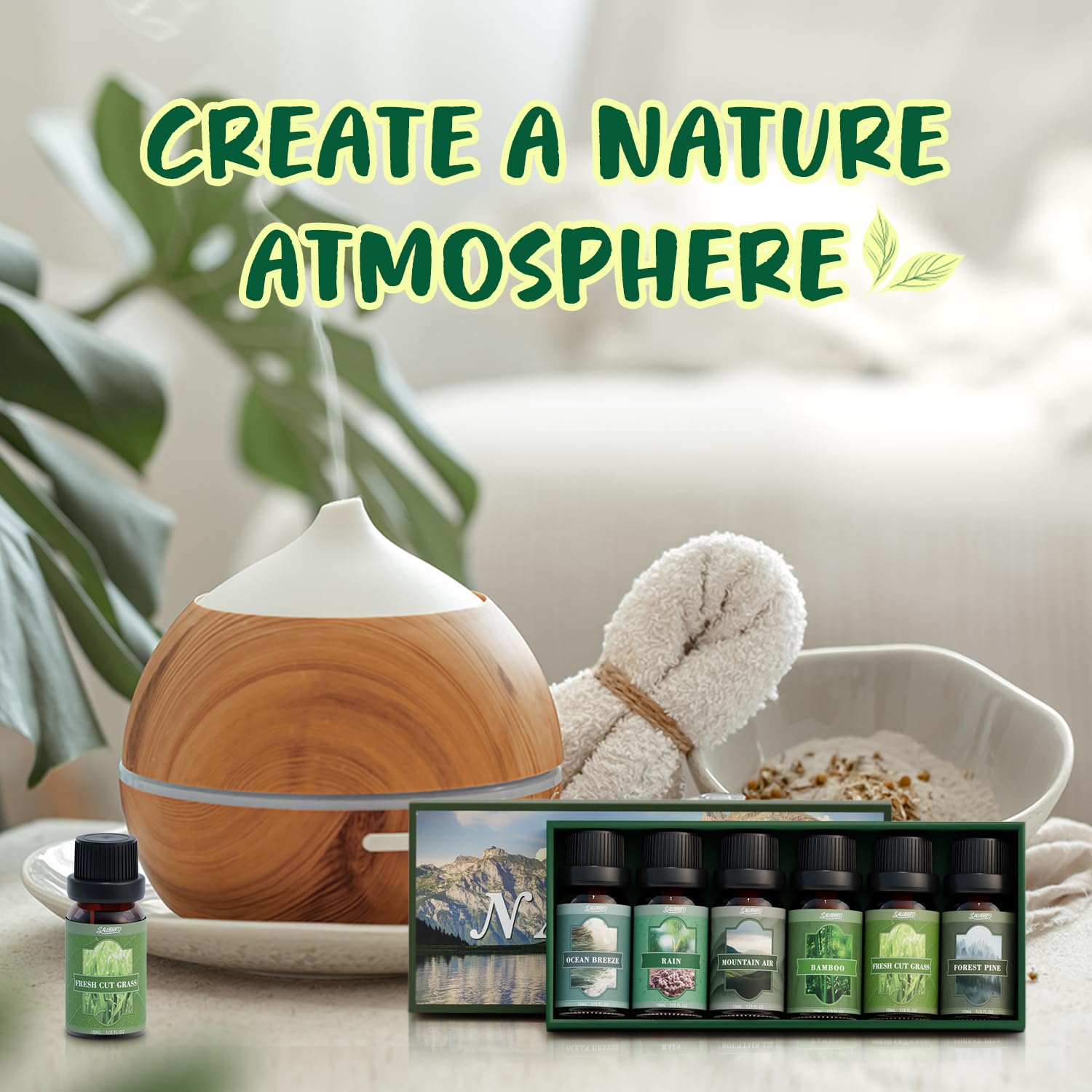 Salubrito Nature huile bambou: parfum boisé pour spa maison et détente