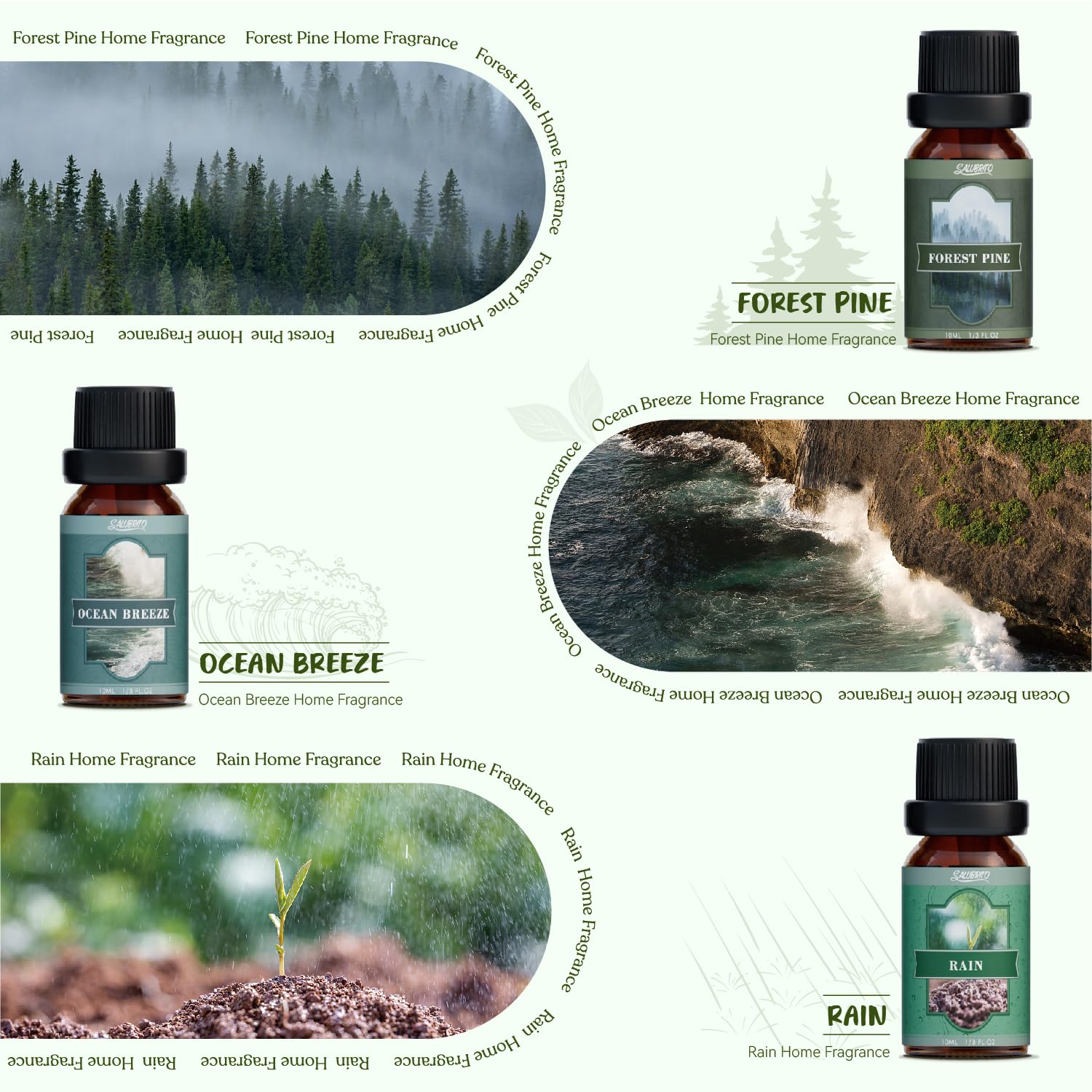Salubrito Nature huile pluie: senteur apaisante idéale pour la méditation