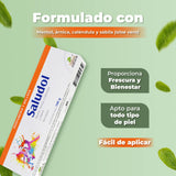 Salud Natural massage zone cible, application locale pratique.
