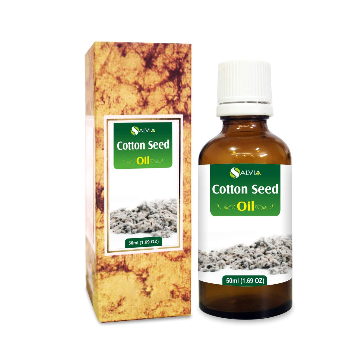 Salvia huile coton texture soyeuse pour peau et visage, absorption rapide.