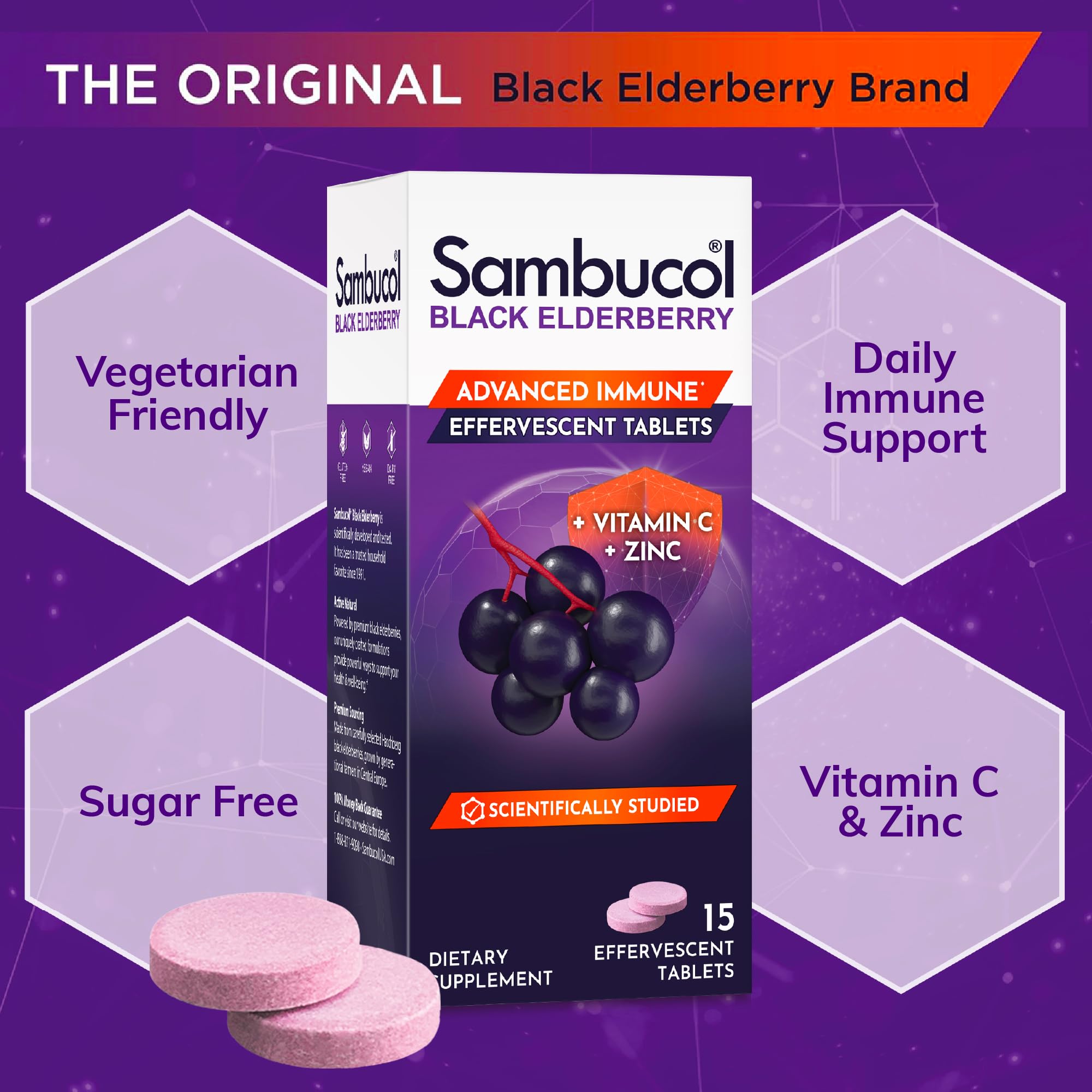 Sambucol – extrait de sureau noir riche en flavonoïdes pour le soutien potentiel.