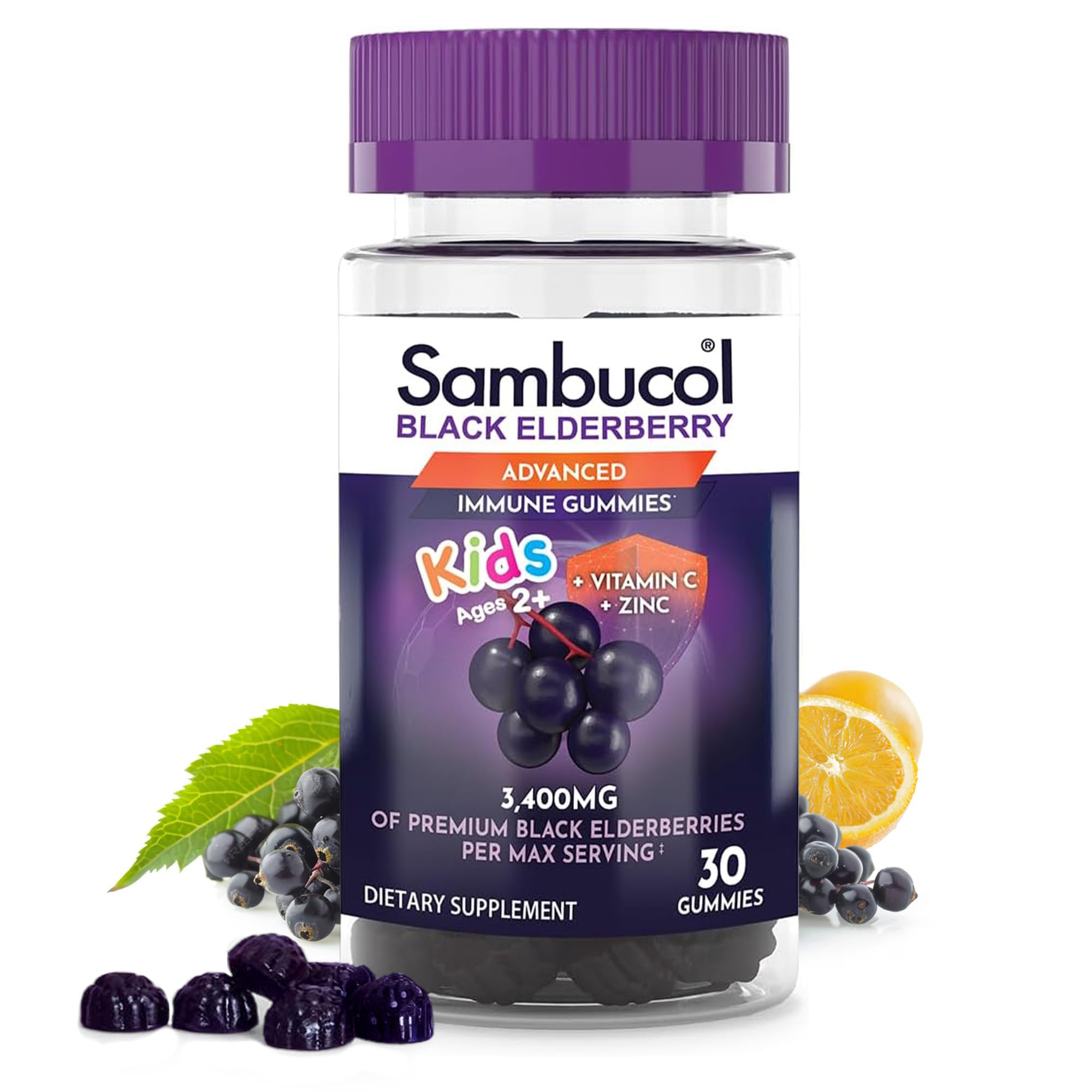 Gommes Sambucol au Sureau Noir pour Enfants – emballage pratique