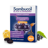 Pastilles Sambucol gorge au sureau noir, texture moelleuse et effet apaisant potentiel
