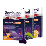 Sambucol pastilles sureau noir miel – boîte présentée pour un usage quotidien.