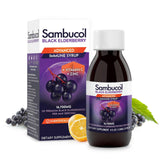 Sambucol Sirop Sureau Noir – bouteille adultes, soutien immunitaire potentiel.