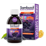 Sambucol sirop au sureau noir, flacon visible, soutien immunitaire quotidien.