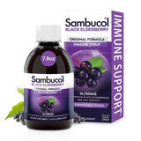 Sambucol Sirope Sureau Noir — bouteille visible, soutien immunitaire potentiel au quotidien.