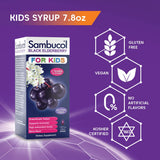 Versement dans une tasse avec Sambucol, boisson fruitée.