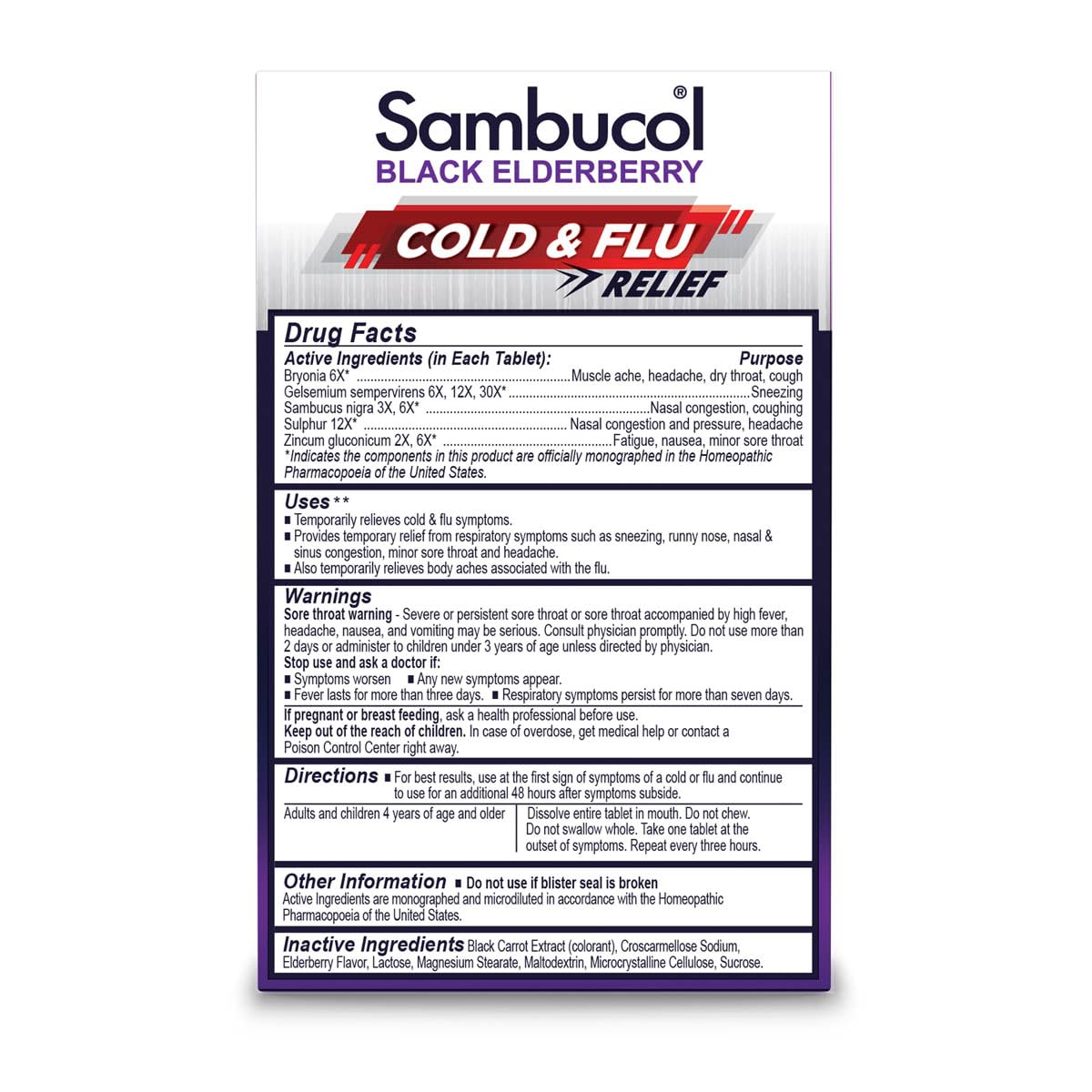 Sambucol prise sans eau, convient à la vie active et moderne.